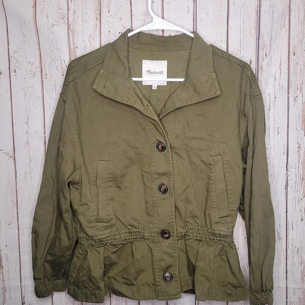 Chic Madewell Highbury Military Jacket - Olive Green, XS